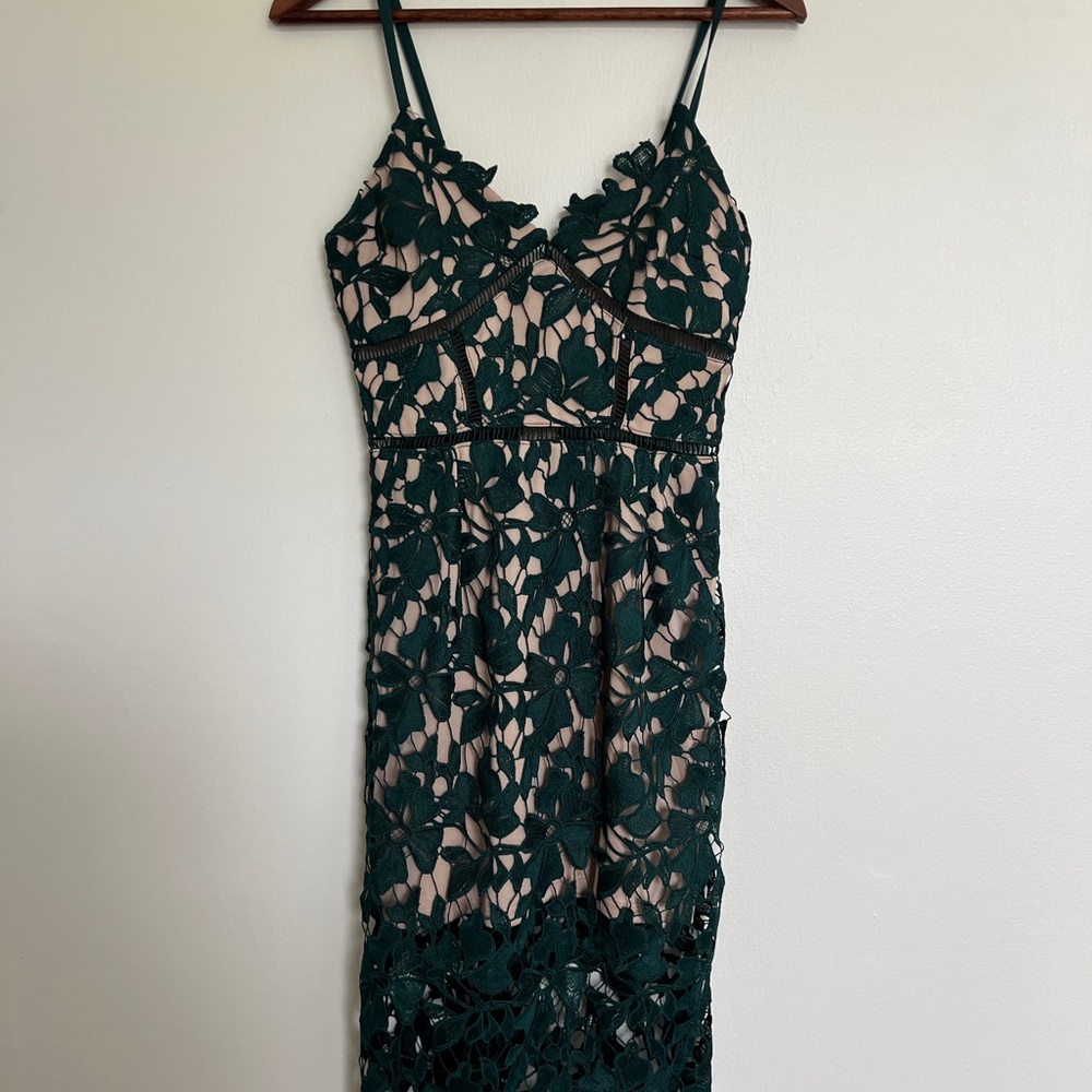 Green Lace Cocktail Dress